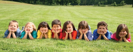 Kids on instant lawn image