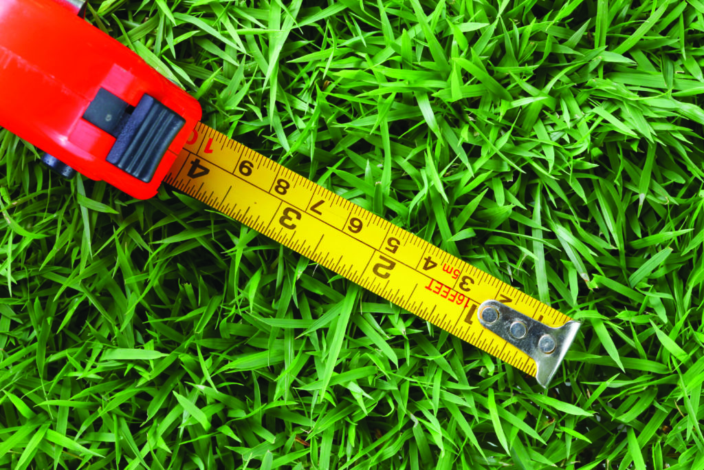 measuring tape on lawn